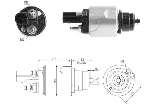 Solenoid Switch, starter (ZM3498)