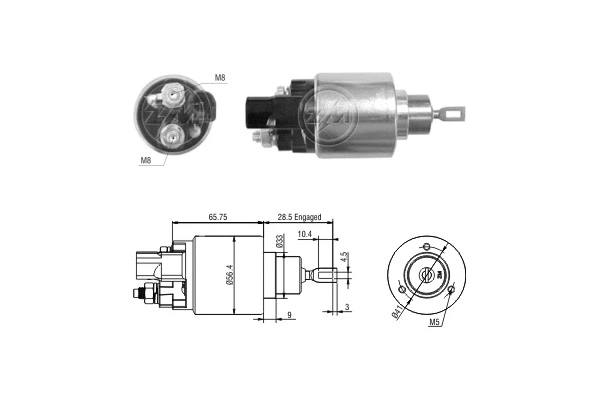 Solenoid Switch, starter (ZM3978)
