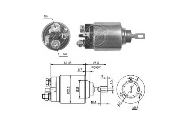 Solenoid Switch, starter (ZM374)
