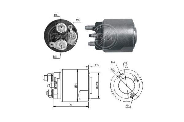Solenoid Switch, starter (ZM494)