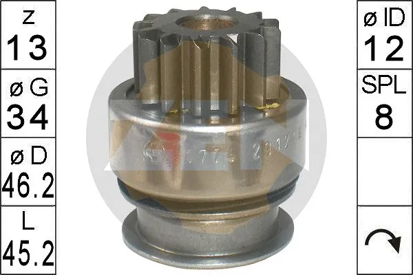 Freewheel Gear, starter (ZN1774)