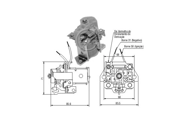 Solenoid Switch, starter (ZM903)