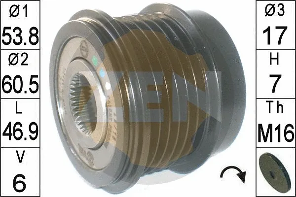 Alternator Freewheel Clutch (ZN6012)
