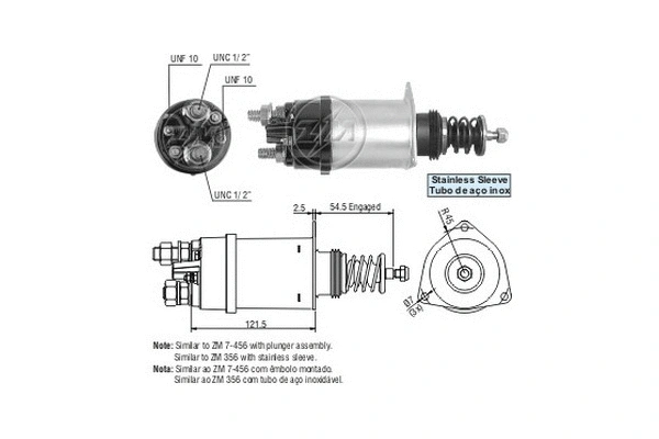 Solenoid Switch, starter (ZM7356)