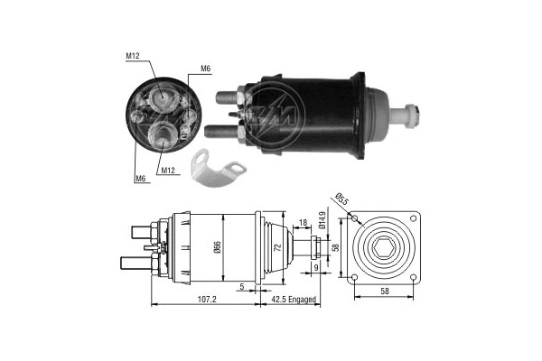 Solenoid Switch, starter (ZM836)