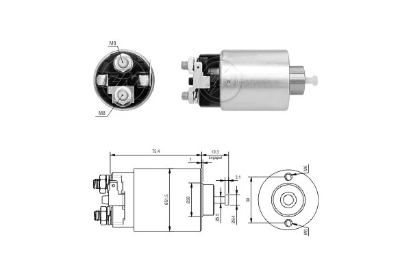 Solenoid Switch, starter (ZM7698)