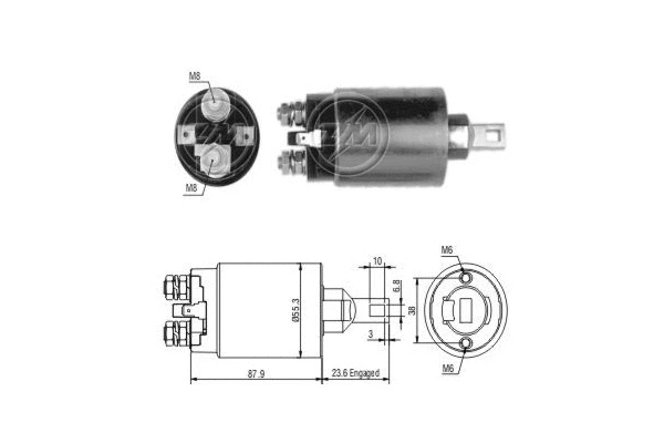 Solenoid Switch, starter (ZM891)