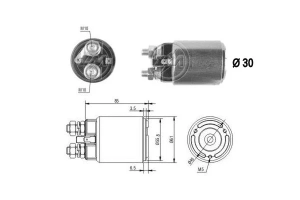 Solenoid Switch, starter (ZM654)
