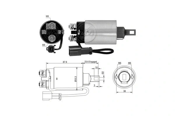 Solenoid Switch, starter (ZM2896)