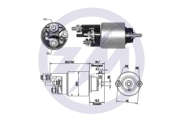 Solenoid Switch, starter (ZM2708)