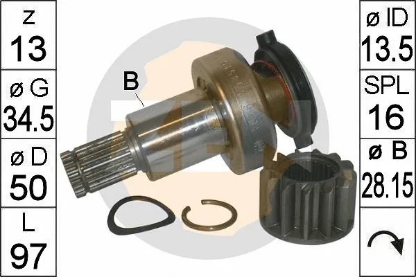 Freewheel Gear, starter (ZN1826)
