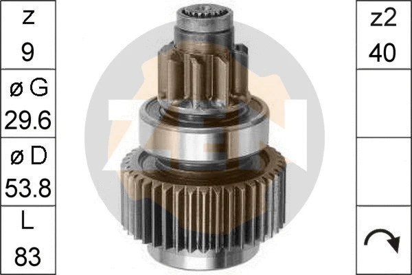 Freewheel Gear, starter (ZN0818)