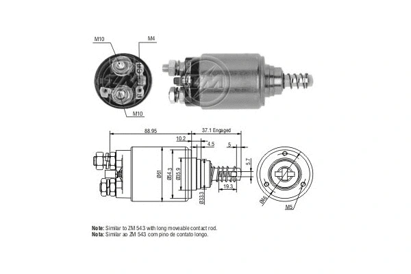 Solenoid Switch, starter (ZM1731)
