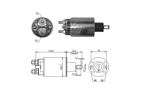 Solenoid Switch, starter (ZM480)