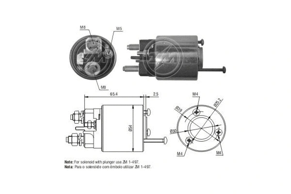 Solenoid Switch, starter (227392)