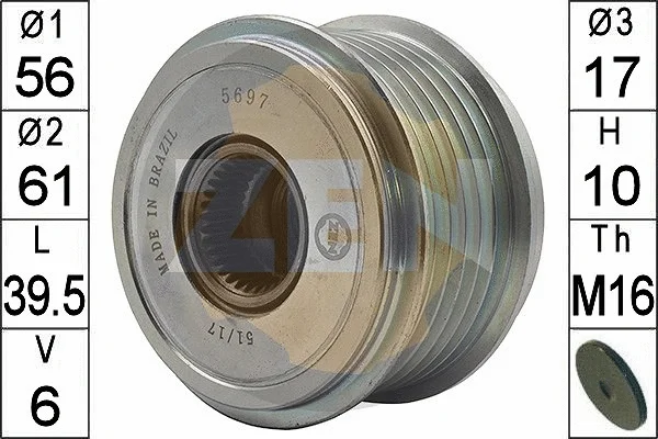 Alternator Freewheel Clutch (ZN5697)
