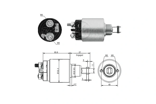 Solenoid Switch, starter (ZM2579)