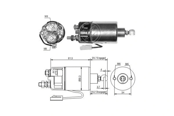 Solenoid Switch, starter (ZM662)