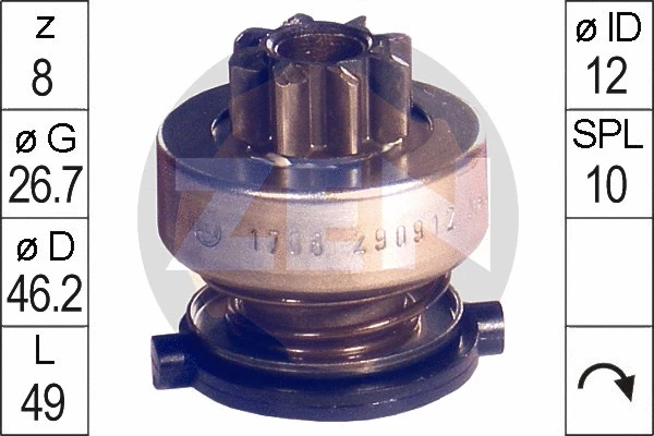 Freewheel Gear, starter (ZN1708)
