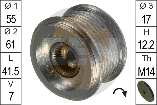 Alternator Freewheel Clutch (ZN5502)