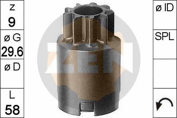 Pinion, starter (ZN0170)