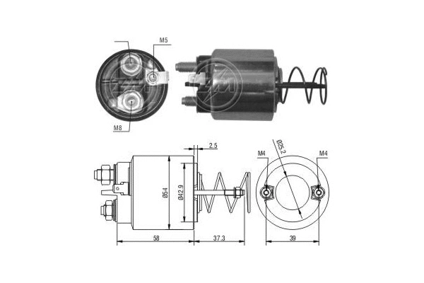 Solenoid Switch, starter (ZM1492)