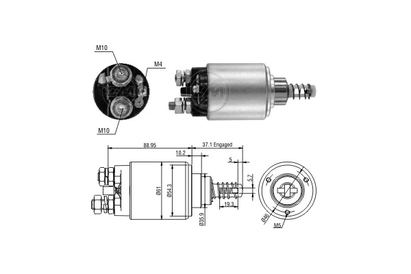 Solenoid Switch, starter (ZM2639)