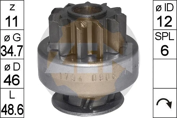 Freewheel Gear, starter (ZN1794)