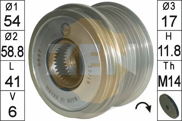Alternator Freewheel Clutch (ZN5657)