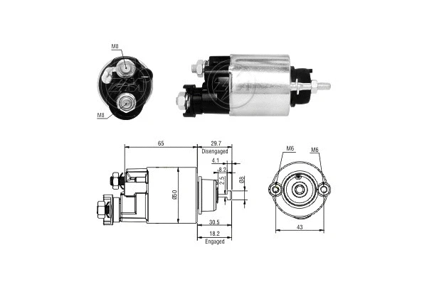 Solenoid Switch, starter (ZM4705)