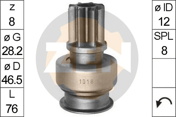 Freewheel Gear, starter (ZN1018)