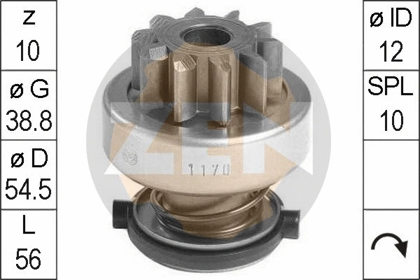 Freewheel Gear, starter (ZN1170)