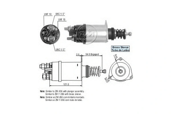 Solenoid Switch, starter (ZM356)