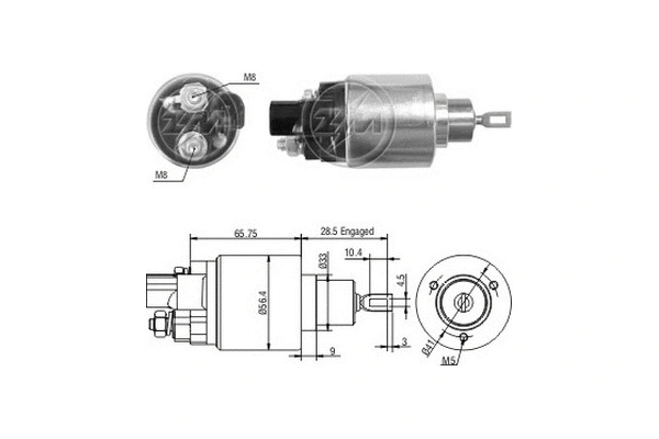 Solenoid Switch, starter (ZM1978)