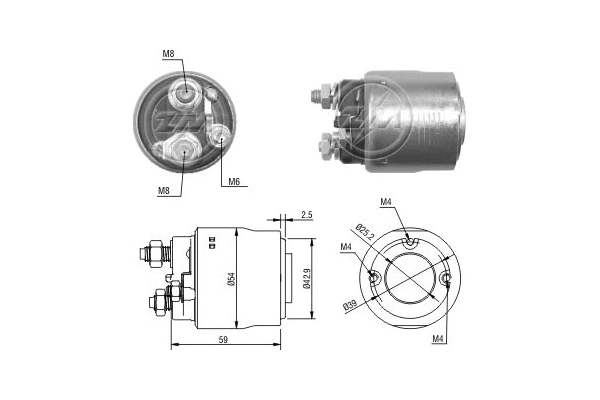 Solenoid Switch, starter (ZM498)
