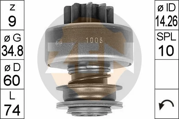 Freewheel Gear, starter (ZN1005)