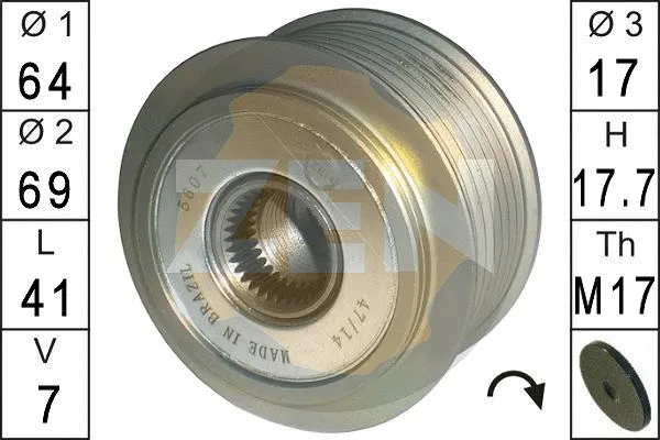 Alternator Freewheel Clutch (ZN5607)