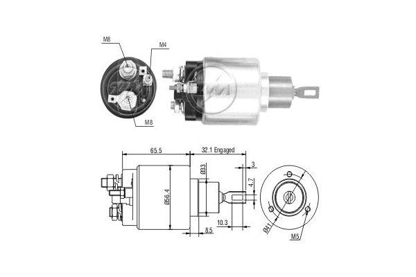 Solenoid Switch, starter (ZM877)