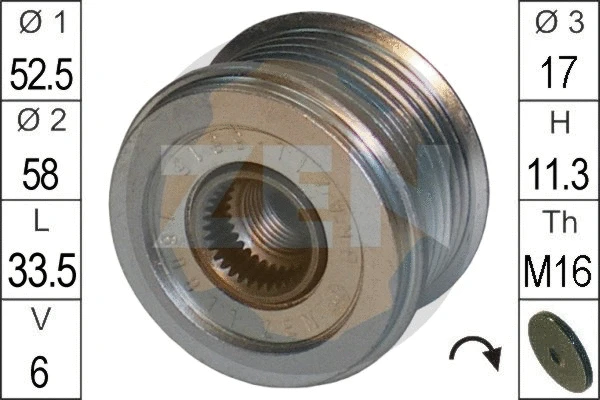 Alternator Freewheel Clutch (ZN5515)
