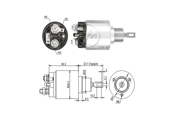 Solenoid Switch, starter (ZM578)