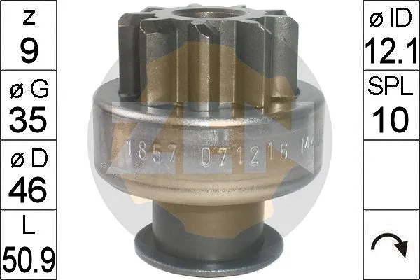 Freewheel Gear, starter (ZN1857)