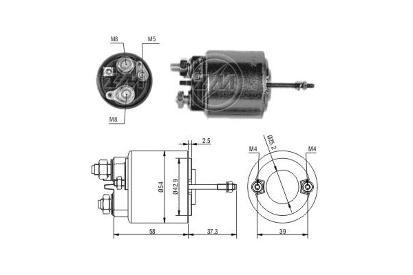 Solenoid Switch, starter (ZM598)