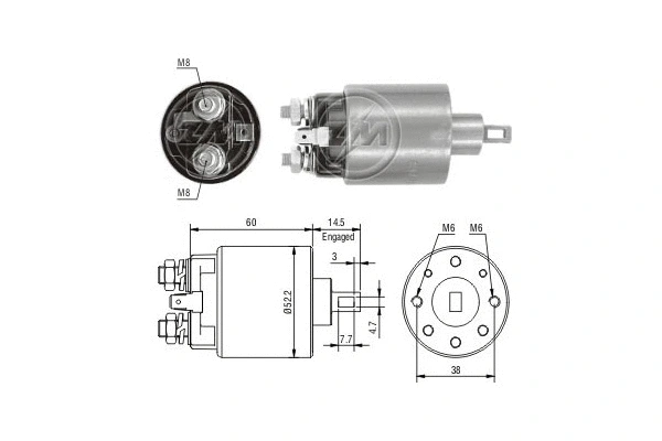 Solenoid Switch, starter (ZM710)