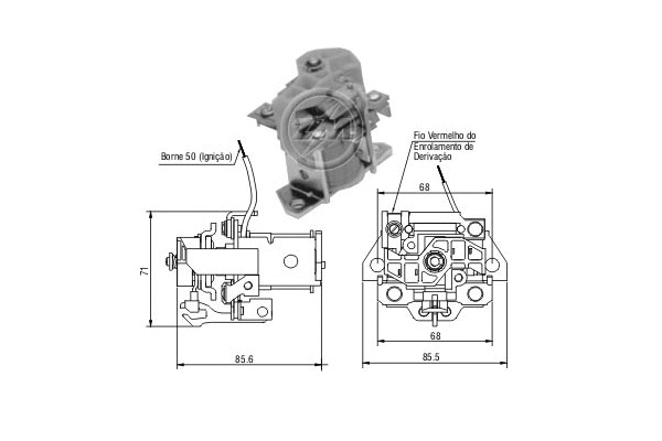 Solenoid Switch, starter (ZM2901)