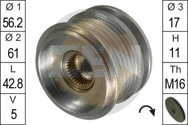 Alternator Freewheel Clutch (ZN5385)