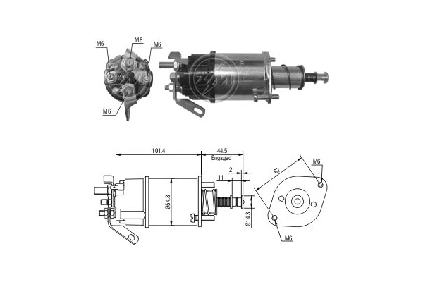 Solenoid Switch, starter (ZM611)