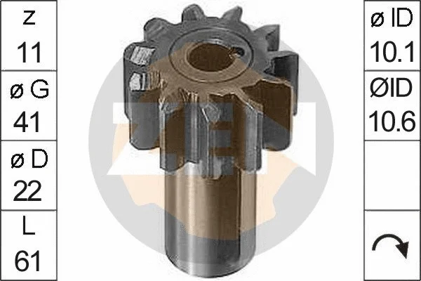 Pinion, starter (ZN0087)