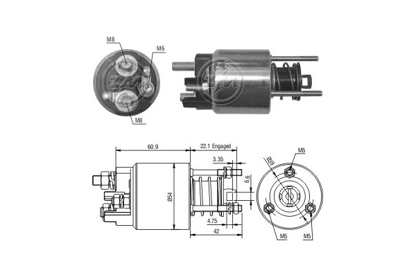 Solenoid Switch, starter (ZM395)