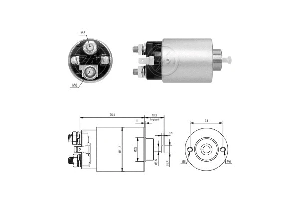 Solenoid Switch, starter (ZM6698)