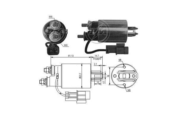 Solenoid Switch, starter (ZM585)